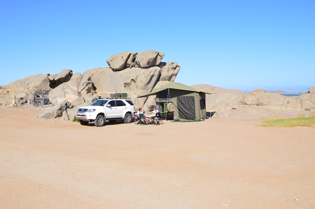 Bivouac shark island, Namibie